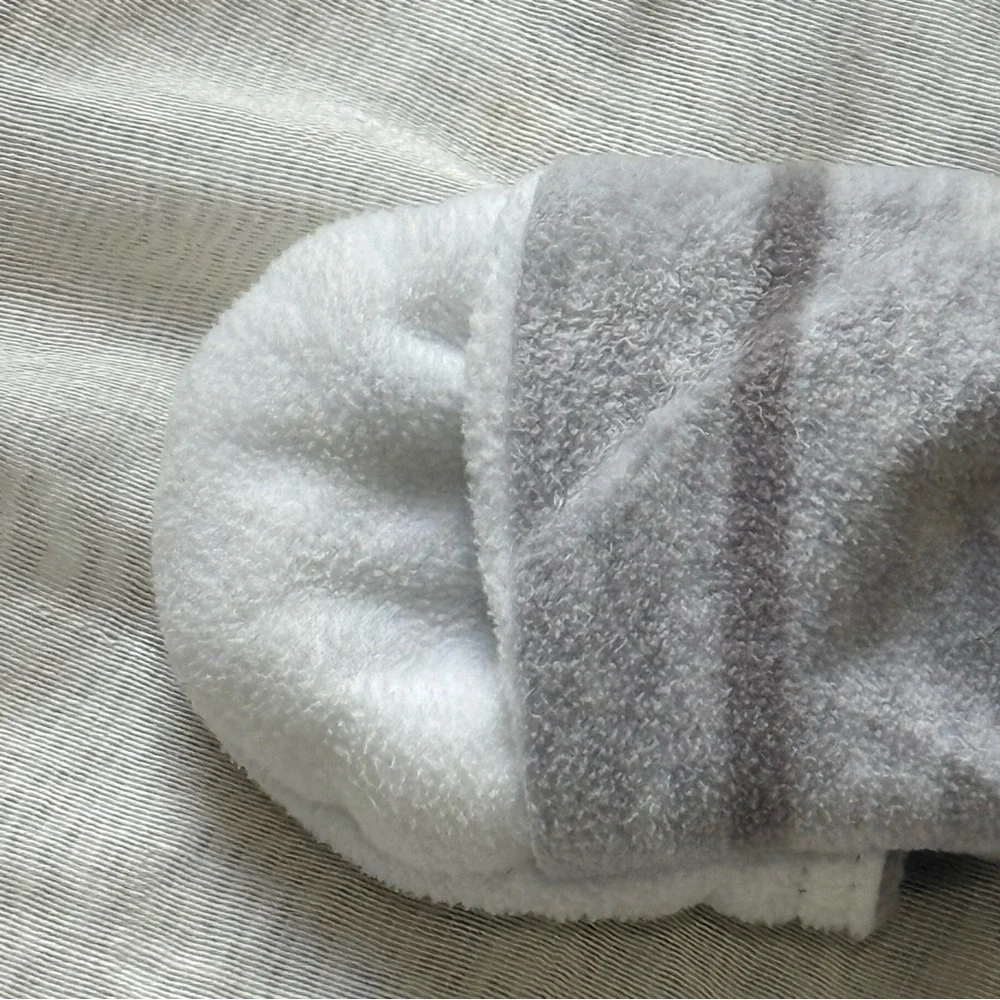 Carter's Striped Gray Hooded Footie Size 6 months